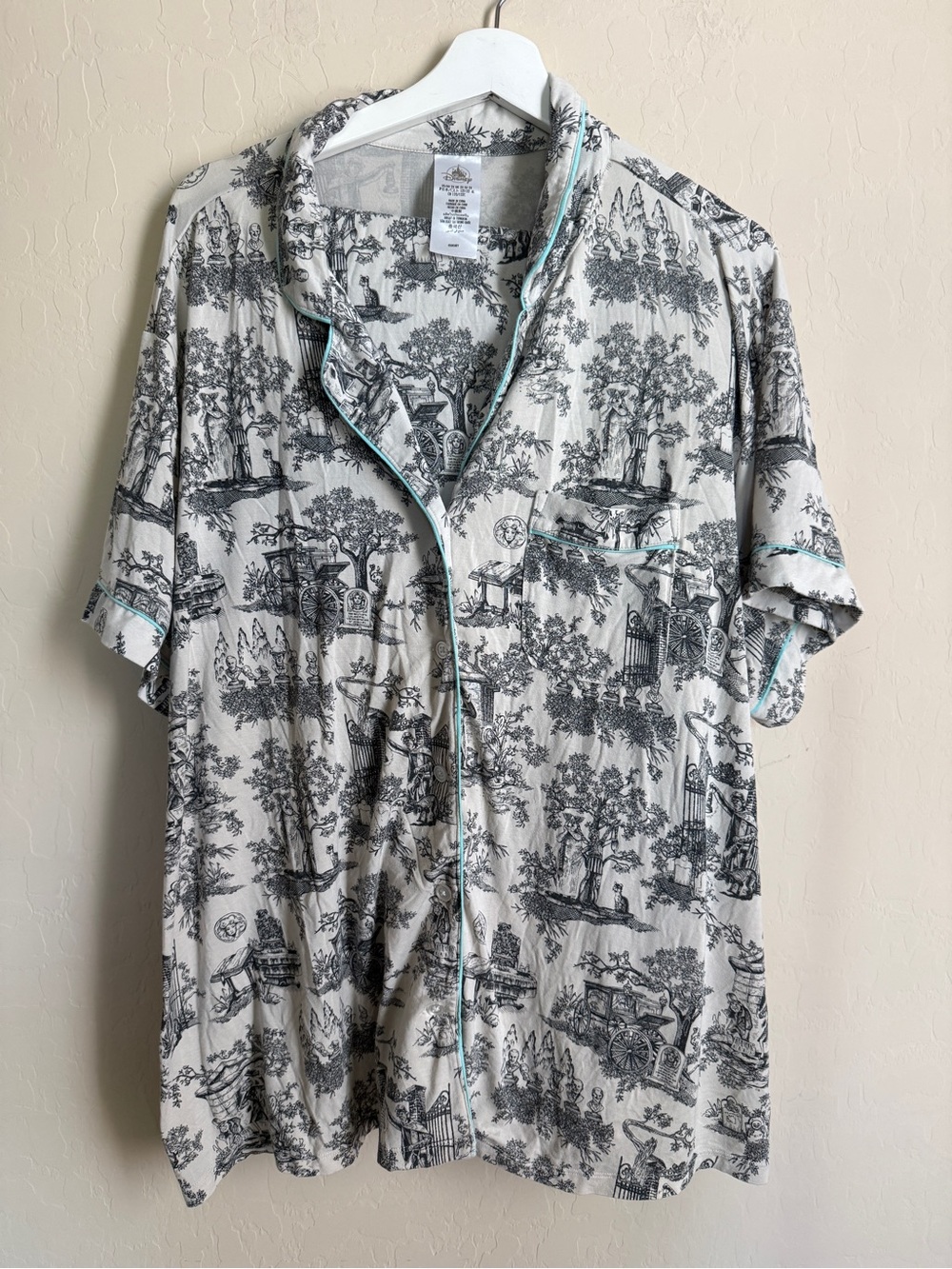 Disney Haunted Mansion Pajama Set Toile Spooky Plus Size Women’s 2X